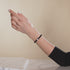 Agate noire | Argent sterling 925 | Bracelet en pierre précieuse et champignon en verre Firefly